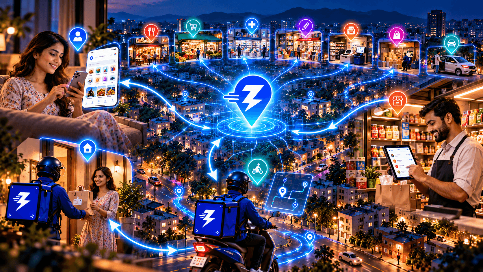 A local merchant preparing an order for pickup by a Zappmit rider, part of the wider Zappmit business ecosystem.